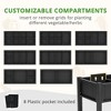 Arceso Elevated Planter Box with Legs and Shelf, 8 DIY Pocket HDPS Raised Garden Bed with Tools, No Crack, Large Outdoor Herb Raised Beds - 4 of 4