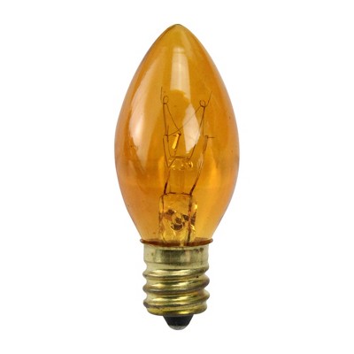 Northlight Pack of 25 Transparent C7 Orange Christmas Replacement Bulbs
