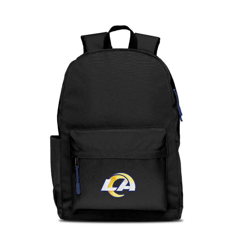 NFL Los Angeles Rams Campus Laptop Backpack - Black, 1 of 2