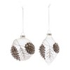 Beaded Glass Pinecone Ornament – 4.75"H & 5.75"H Set of 6 for Christmas Tree By Melrose - 3 of 3