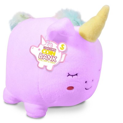 Anker Play Pink Unicorn Plush Kids Coin Bank