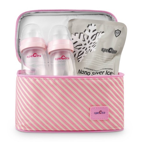 Spectra Pink Cooler With Ice Pack And Breast Milk Bottles Kit : Target