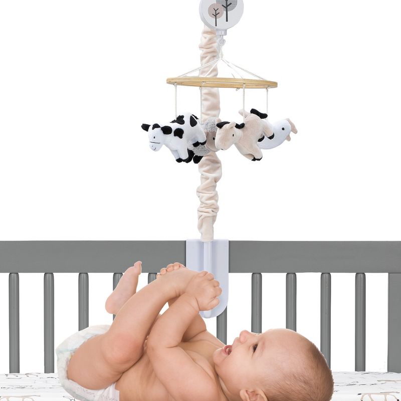 Lambs & Ivy Baby Farm Animals Musical Baby Crib Mobile Soother Toy, 3 of 7