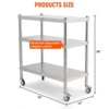 Storage Shelves, 5 Tier Stainless Steel Shelving Organizer, Heavy Duty Garage Shelving Unit, Stable Shelves Organizer for Home, Kitchen,Closet,Office - 3 of 4