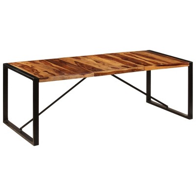 vidaXL Dining Table Natural wood grain