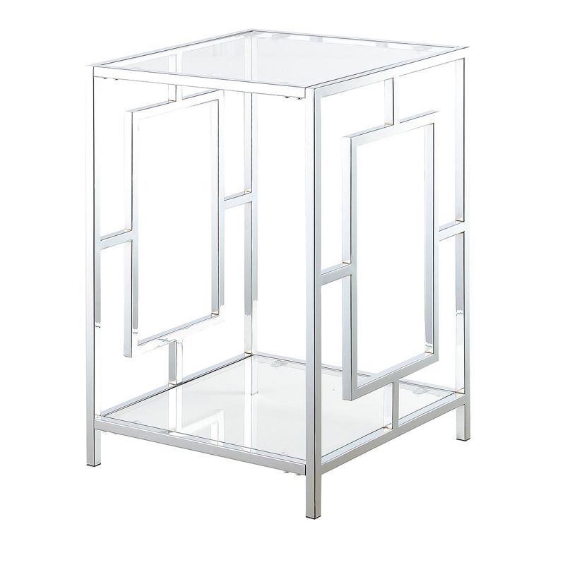 Town Square Chrome End Table with Shelf - Breighton Home, 2 of 10