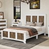 Farmhouse Platform Bed with Decorative Wood Strips and Sturdy Slatted Frame for Rustic Bedroom Look-Cuddlewood - 2 of 4