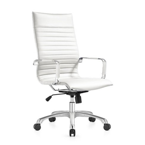 Leisuremod Harris High-back Leather Office Conference Chair With Swivel ...