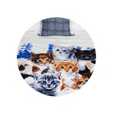 Collage Kitten 50" x 60" Fleece Throw Blanket