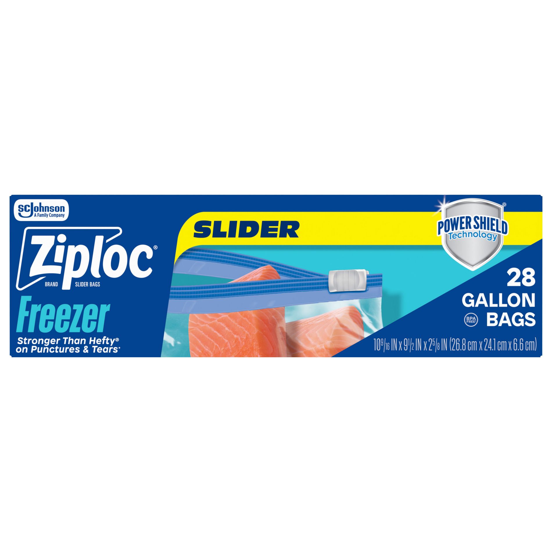 Ziploc Slider Gallon Freezer Bags for Food Preservation and Meal Prep - 28ct