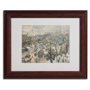 Trademark Fine Art -Camille Pissarro 'Boulevard des Italiens' Matted Framed Art - 1 of 4