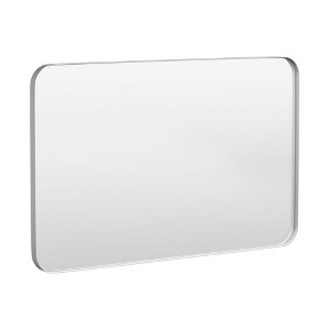 Tempered Glass Rounded Rectangle Framed Wall-Mounted Bathroom Vanity Mirror - 1 of 1
