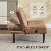 ORRD Foldable Tech Cloth Sofa Bed, Adjustable Back Futon with Charging Port, Modern Chaise Lounge for Living Room Bedroom Office, Coffee - 4 of 4