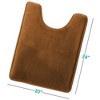 Hearth & Harbor Bathroom Rugs, Ultra Soft Velvet Memory Foam Bath Mats with PVC Backing - 3 of 4
