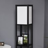 SEVOBAL Utility Storage Shelves with Dual Shelves and Ambient Lighting for Living Room Bedroom or Office, Black, 10.25"*10.25"*61.5" - 2 of 4