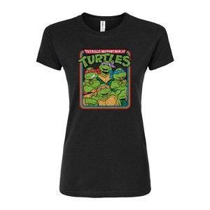 Women's - Teenage Mutant Ninja Turtles - Retro Group Fitted Graphic T-Shirt - 1 of 3