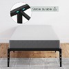 14-Inch Metal Twin Bed Frame, Low Profile Platform Bed, Heavy Duty Mattress Foundation, No Box Spring Needed, Easy Assembly - Matte Black - 4 of 4