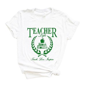 Simply Sage Market Women's Teacher Life Books Short Sleeve Graphic Tee - 1 of 3