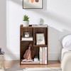 VECELO 3-Shelf Free Standing Bookcase for Home Office Living Room Open Display Organizer Storage Bookshelf, Oak Finish Decor Furniture - 4 of 4