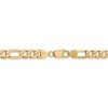 Black Bow Jewelry Men's 7.5mm, 14k Yellow Gold, Flat Figaro Chain Necklace - 4 of 4