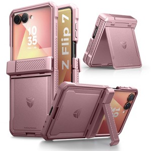 Dexnor for Samsung Galaxy Z Flip 7 Case with Dual Kickstands & Auto-Close Hinge Protection & Screen Protector - 1 of 3