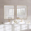 Wall Mounted Black Rectangular Mirror Metal Framed Mirror - 2 of 4