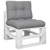 vidaXL Pallet Cushions 2 pcs Gray Fabric - 3 of 4