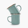 Barebones Blue Enamel Espresso Cup Set - Mint - 2 of 4