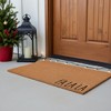 HomeRoots 24" X 36" Brown Christmas Fa La La Outdoor Coir Door Mat - 2 of 4