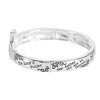 Dicksons Lord's Prayer Engraved Horizontal Cross Women's One Size Silver Plated Stainless Steel Four-Tile Stretch Bracelet - 2 of 4
