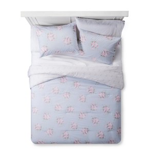Blue Bella Floral Comforter & Sham Set (Twin) - Simply Shabby Chic