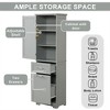 OUTSUPPLY Tall Freestanding Bathroom Storage Cabinet, 2 Drawers, Adjustable Shelf - 4 of 4