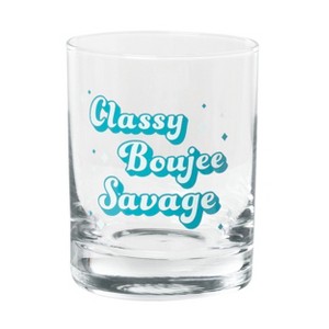Totalee Gift Classy Boujie Savage Rocks Glass Glass Clear 18 oz - 1 of 2