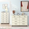 Festivo 2pc Contemporary 9 Drawer Dresser and 38" 5 Drawer Chest Set Saw Cut Off-White: Bedroom Storage with Adult Assembly Required - 2 of 4