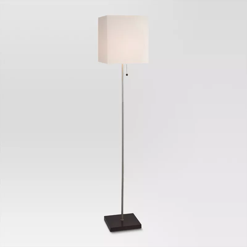 Square Stick Floor Lamp Silver, Threshold Downbridge Floor Lamp