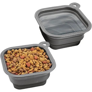 Mobile Dog Gear Small Collapsible Dog Water Bowls for Travel (Set of 2, 5 Cups Each) Portable Foldable Bowl for Feeding Pets, Great for Traveling - 1 of 4