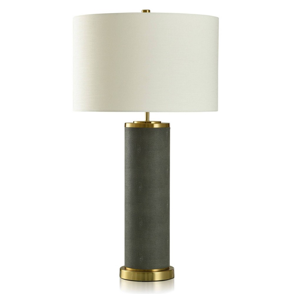 Photos - Floodlight / Street Light Dann Foley Lifestyle Table Lamp Graphite Shagreen Polished Brass Accent 