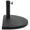 vidaXL Parasol Base Half Round Polyresin 33.1 lb Black - 2 of 4