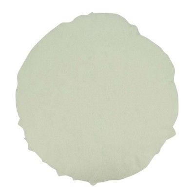 Ivory Felt Flower Design Throw Pillow