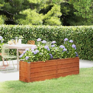 vidaXL Garden Raised Bed Rusty Corten steel Large Decorative Inlays - 1 of 4