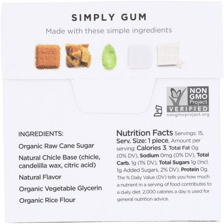 Simply Gum Natural Spearmint Gum - Case of 12/15 ct, 3 of 7