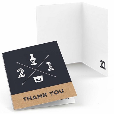 Big Dot of Happiness Finally 21 - 21st Birthday - Birthday Party Thank You Cards (8 count)