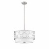 Kendall 3-Light Pendant - Contemporary Steel Drum Shade with Geometric Design - 2 of 4