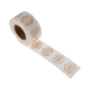 Unique Bargains Christmas Stickers for Ceramic Glass Metal Paper Plastic Peel "Merry Christmas" Lettering Matte Paper 1Pcs - 1 of 4