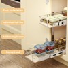 2 Tier Individual Pull Out Cabinet Organizer, Slide Out Wood Shelves Organizers, Pull Out Drawers Organization and Storage for Kitchen Cabinet - 2 of 4