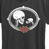 Women's - Instant Message - Human And Cat Skull Short Sleeve Graphic T-Shirt - 2 of 4