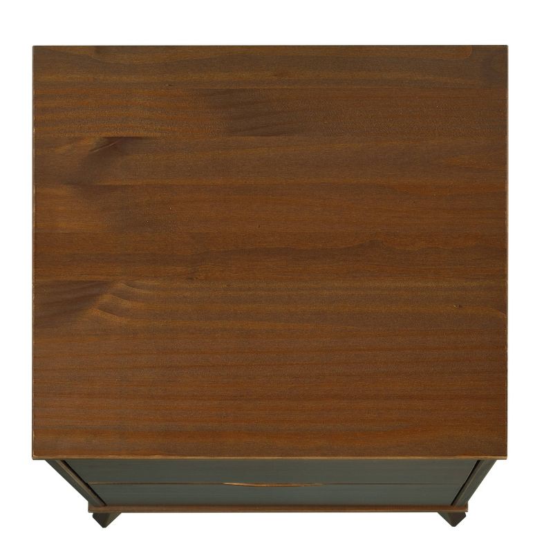 Pensy Solid Wood Mid-Century Modern 2 Drawer Nightstand Walnut - Powell, 4 of 9