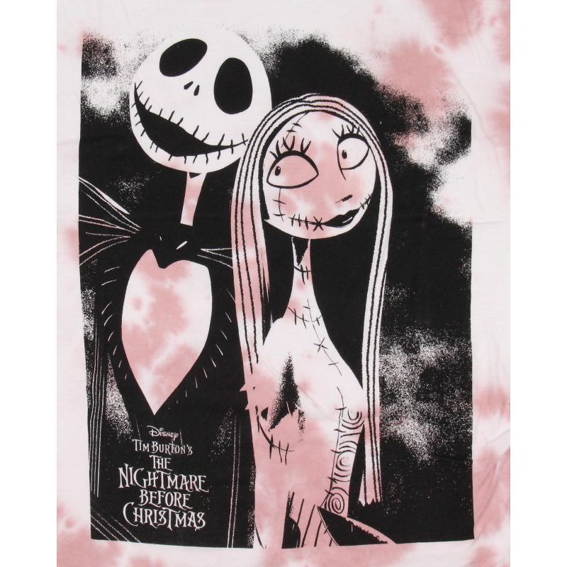 Womens Nightmare Before Christmas Jack and Sally Portrait Boyfriend T-Shirt Adult, 2 of 5