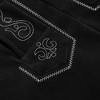 Vintage Suede Embroidered Suspenders Trousers - Detachable Straps (S-3XL) Perfect for Cosplay & Themed Parties" - 4 of 4