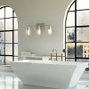 Tangkula Bathroom Vanity Light Modern Wall 3-Light  Sconce Fixtures W/ Clear Glass Shade - 2 of 4